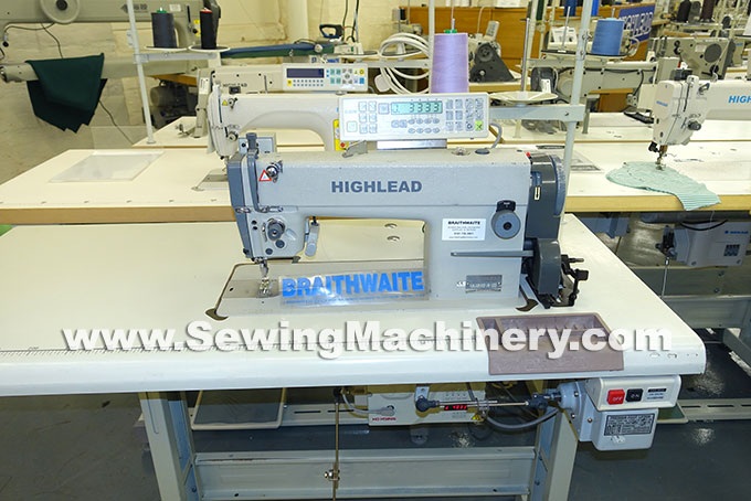 Needle feed sewing machine with thread trimmer